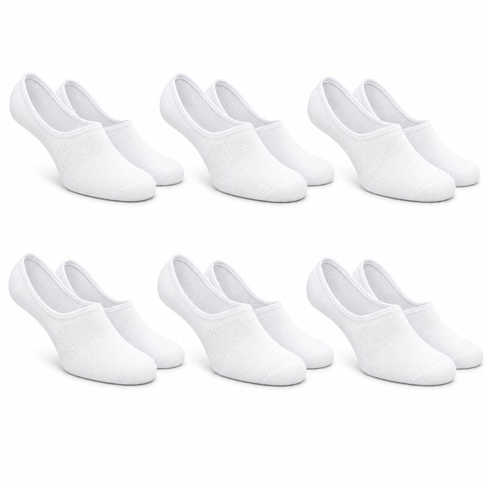 Sock Stack Women's No Show Trainer Socks 6 Pairs Low Cut Non-Slip Heel Grip UK 4-8