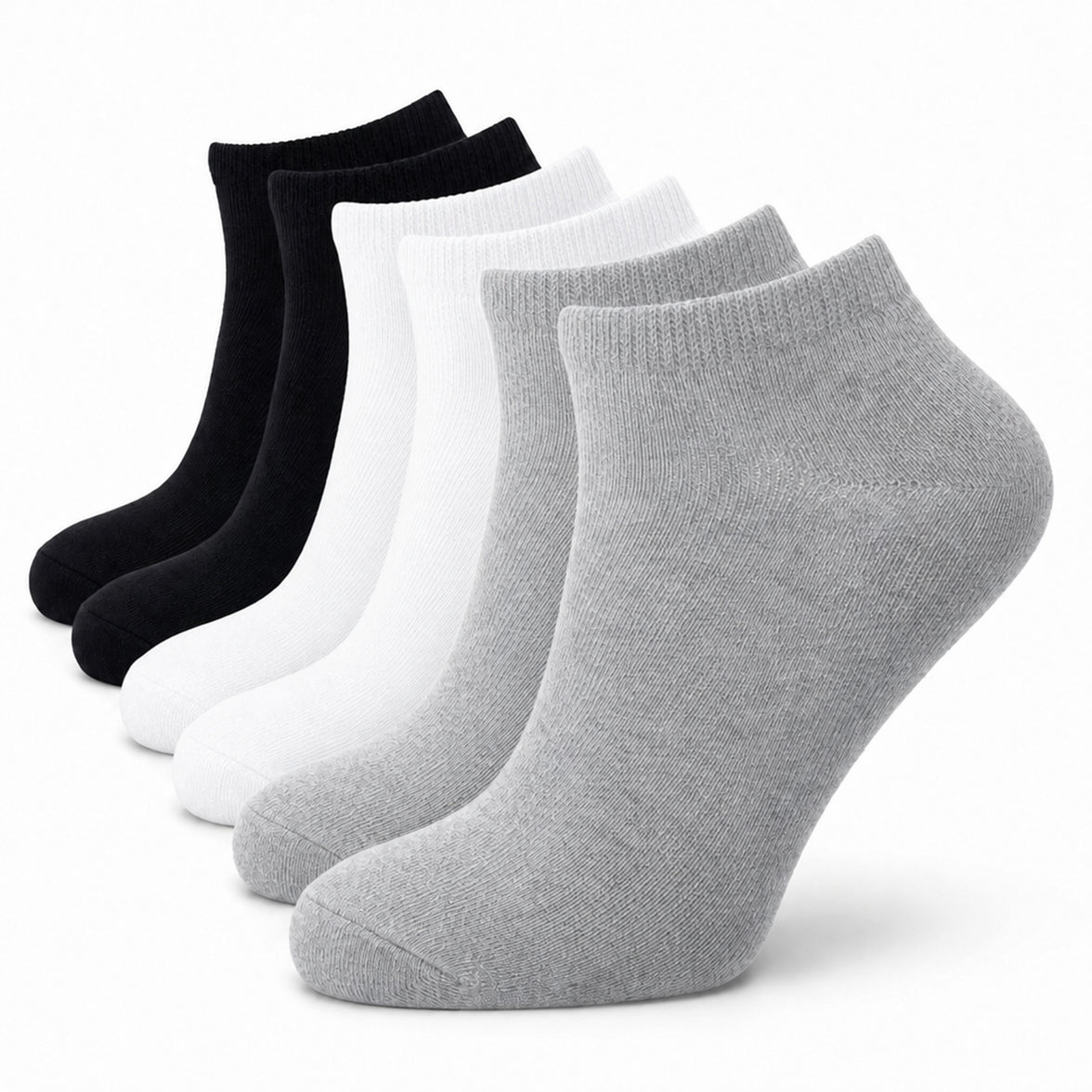 Sock Stack Womens Trainer Socks 6 or 12 Pairs Cotton Rich Ankle Socks