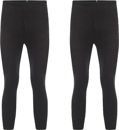 2 Pack Boys Thermal Trousers Long Johns Black Baselayer for Schoolwear Camping Skiing High-Quality Moisture-Wicking Comfortable Fit Elastic Waistband Durable Winter Wear Ages 3-15 by Heatwave Thermalwear. Buy now for £15.00.