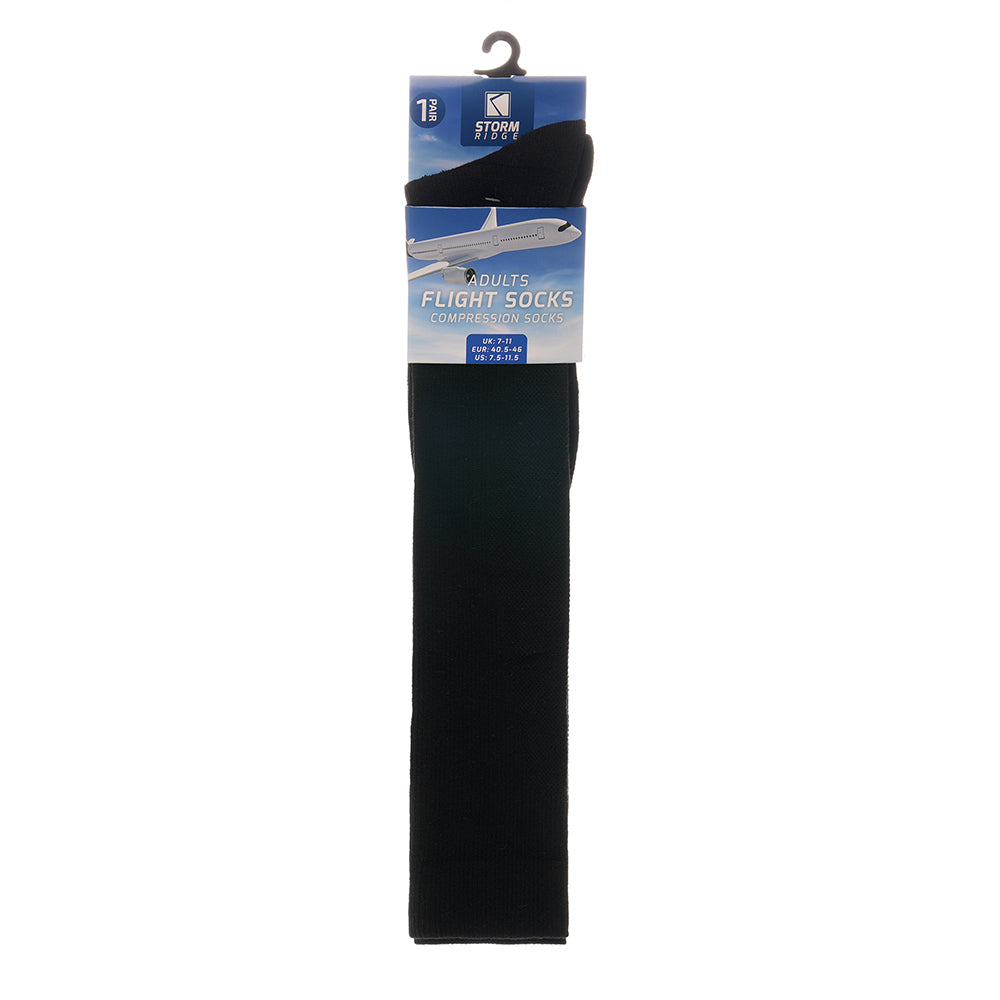 2 Pairs Travel Compression Socks Black Knee High Flight Socks for Circulation Swelling & Leg Support by Sock Stack. Buy now for £9.00.