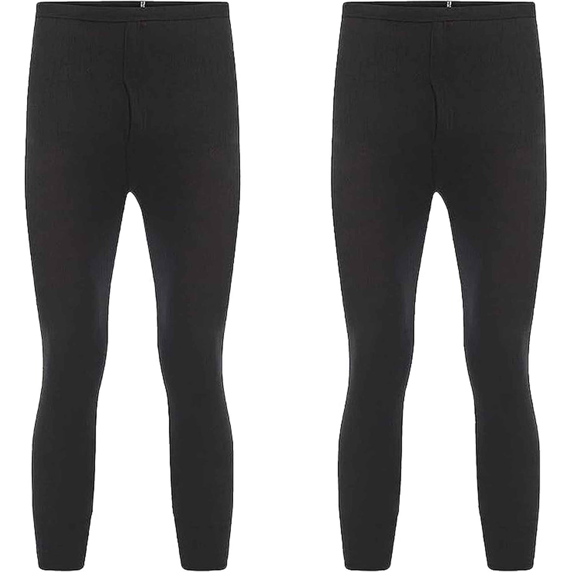 2 Pack Boys Thermal Trousers Long Johns Black Baselayer for Schoolwear Camping Skiing High-Quality Moisture-Wicking Comfortable Fit Elastic Waistband Durable Winter Wear Ages 3-15 by Heatwave Thermalwear BLACK / 3-5 YRS Thermal Underwear