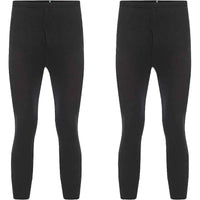 2 Pack Boys Thermal Trousers Long Johns Black Baselayer for Schoolwear Camping Skiing High-Quality Moisture-Wicking Comfortable Fit Elastic Waistband Durable Winter Wear Ages 3-15 by Heatwave Thermalwear BLACK / 3-5 YRS Thermal Underwear