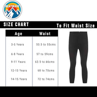 2 Pack Boys Thermal Trousers Long Johns Black Baselayer for Schoolwear Camping Skiing High-Quality Moisture-Wicking Comfortable Fit Elastic Waistband Durable Winter Wear Ages 3-15 by Heatwave Thermalwear Thermal Underwear