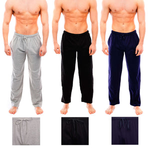 2 Pack Men's Cotton Lounge Bottoms Stretchable PJ Pants Available in Black Navy Grey Durable and Cozy Loungewear Medium to 5X-Large by Sock Stack Lounge Pant