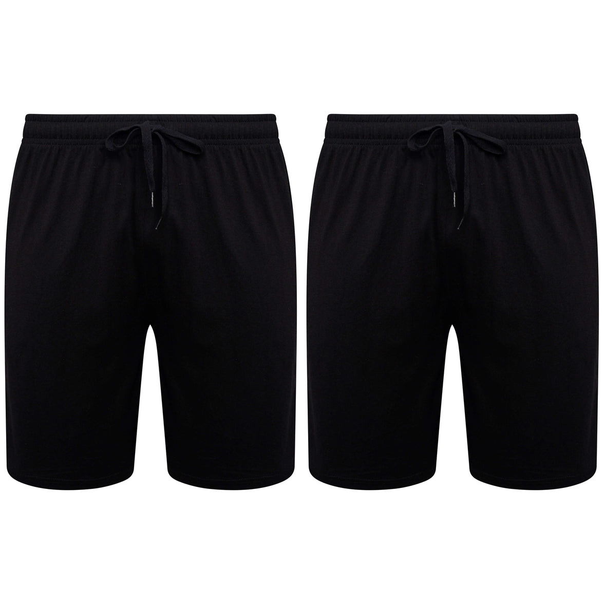 2 Pack Men's Cotton Lounge Shorts Stretchable Available in Black Navy Grey Durable and Cozy Loungewear Medium to 5X-Large by Sock Stack BLACK/BLACK / M Lounge Short