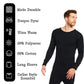 2 Pack Men's Plus Size Thermal Underwear Long Sleeve Tops Warm Durable Baselayer Insulated Brushed Yarn for Running Hiking Outdoor Sports Workwear Black 3XL to 6XL by Heatwave Thermalwear Thermal Underwear
