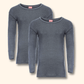 2 Pack Men's Thermal Underwear Long Sleeve Tops Warm Durable Baselayer Insulated Brushed Yarn for Running Hiking Cold Weather Sportswear Durable Winter Clothing Small to XXL White Black Grey Navy by Heatwave Thermalwear CHARCOAL / S Thermal Underwear