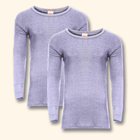 2 Pack Men's Thermal Underwear Long Sleeve Tops Warm Durable Baselayer Insulated Brushed Yarn for Running Hiking Cold Weather Sportswear Durable Winter Clothing Small to XXL White Black Grey Navy by Heatwave Thermalwear GREY / S Thermal Underwear