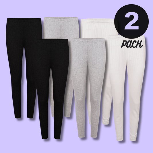 2 Pack Women’s Thermal Long Janes Base Layer Pants Warm Winter Underwear Bottoms for Outdoor Hiking & Skiing by Heatwave Thermalwear Thermal Underwear