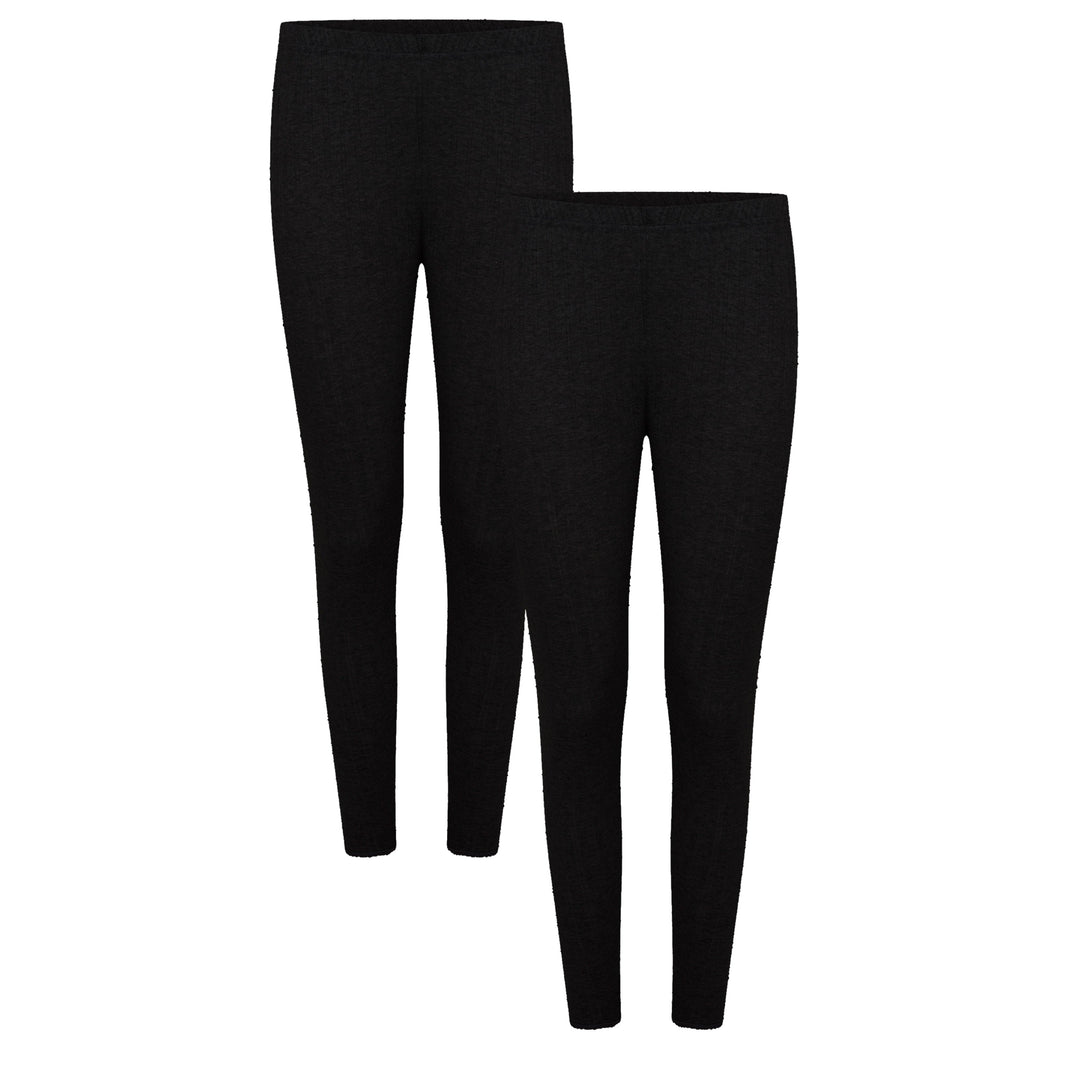 2 Pack Women’s Thermal Long Johns Base Layer Pants Warm Winter Underwear Bottoms for Outdoor Hiking & Skiing by Heatwave Thermalwear Black / UK 10-12 (EU 38-40) Thermal Underwear