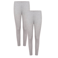2 Pack Women’s Thermal Long Johns Base Layer Pants Warm Winter Underwear Bottoms for Outdoor Hiking & Skiing by Heatwave Thermalwear Marl Grey / UK 10-12 (EU 38-40) Thermal Underwear