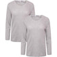 2-Pack Women's Thermal Long Sleeve Tops Base Layer Insulated Warm Underwear for Outdoor Sports Running Hiking Cold Weather Workwear by Heatwave Thermalwear MARL GREY / 10-12 Thermal Underwear