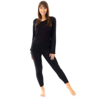 2-Pack Women's Thermal Long Sleeve Tops Base Layer Insulated Warm Underwear for Outdoor Sports Running Hiking Cold Weather Workwear by Heatwave Thermalwear Thermal Underwear