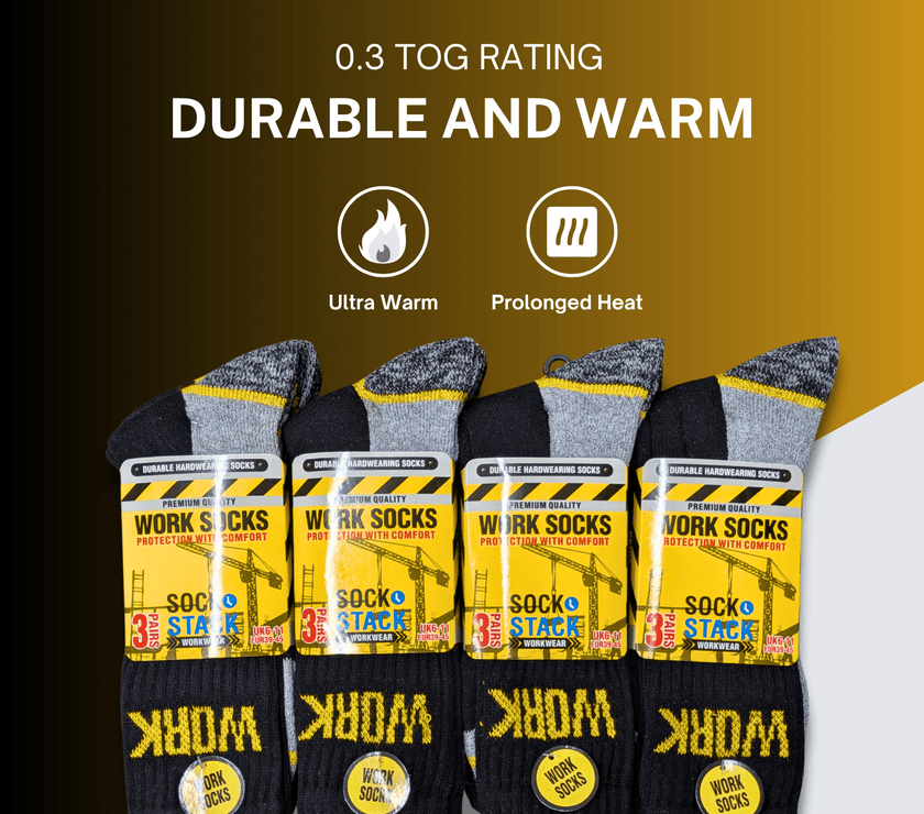 Sock Stack Mens Heavy Duty Work | Durable, Breathable & Comfortable