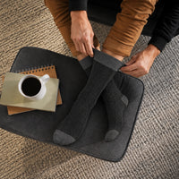Sock Stack メンズ用糖尿病対応ノンエラスティック・ゆったりフィットソックス シェブロン柄 6足セット サイズ6～11 綿素材 快適なカフス 通気性 毎日使い