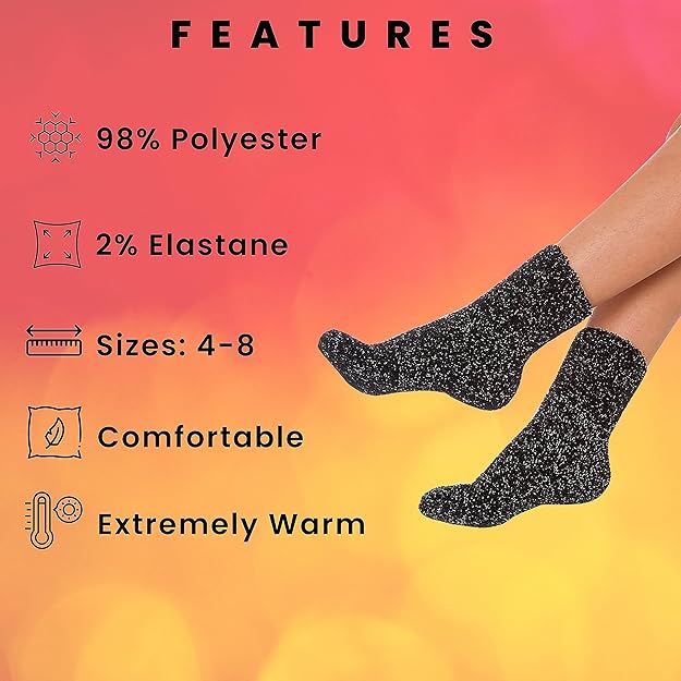 4 Pairs Women Slipper Fluffy Socks Fuzzy Cosy Warm Classical Design. Buy now for £8.00. A Socks by Sock Stack. black, boots, breathable, cold, cosy, fluffy, Fuzzy, home, Lounge, plush, purple, slipper, slipper socks, snug, Sock Stack, socks, soft, thermal