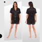 Women's Satin Silk Short Pyjama Set Soft Breathable Nightwear Loungewear PJs Black Pink Grey UK Sizes 8-22 by Daisy Dreamer. Buy now for £10.00.