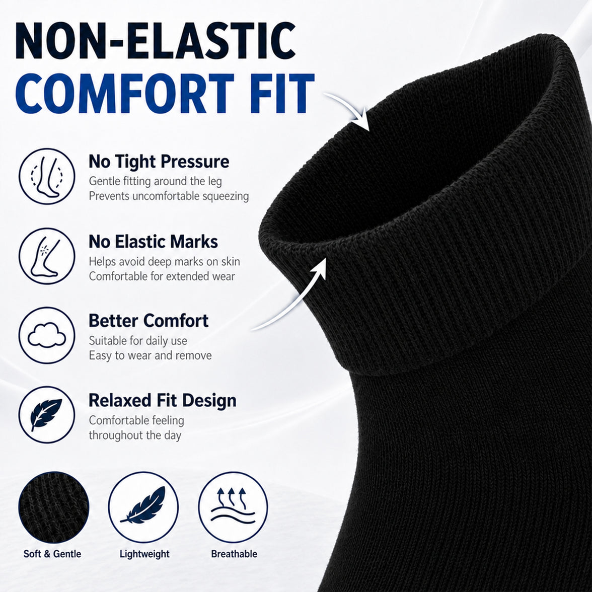 Heatwave Men's Thermal Crew Socks 6 Pairs Non-Elastic Loose Top Warm UK 6-11