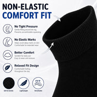 Heatwave Men's Thermal Crew Socks 6 Pairs Non-Elastic Loose Top Warm UK 6-11