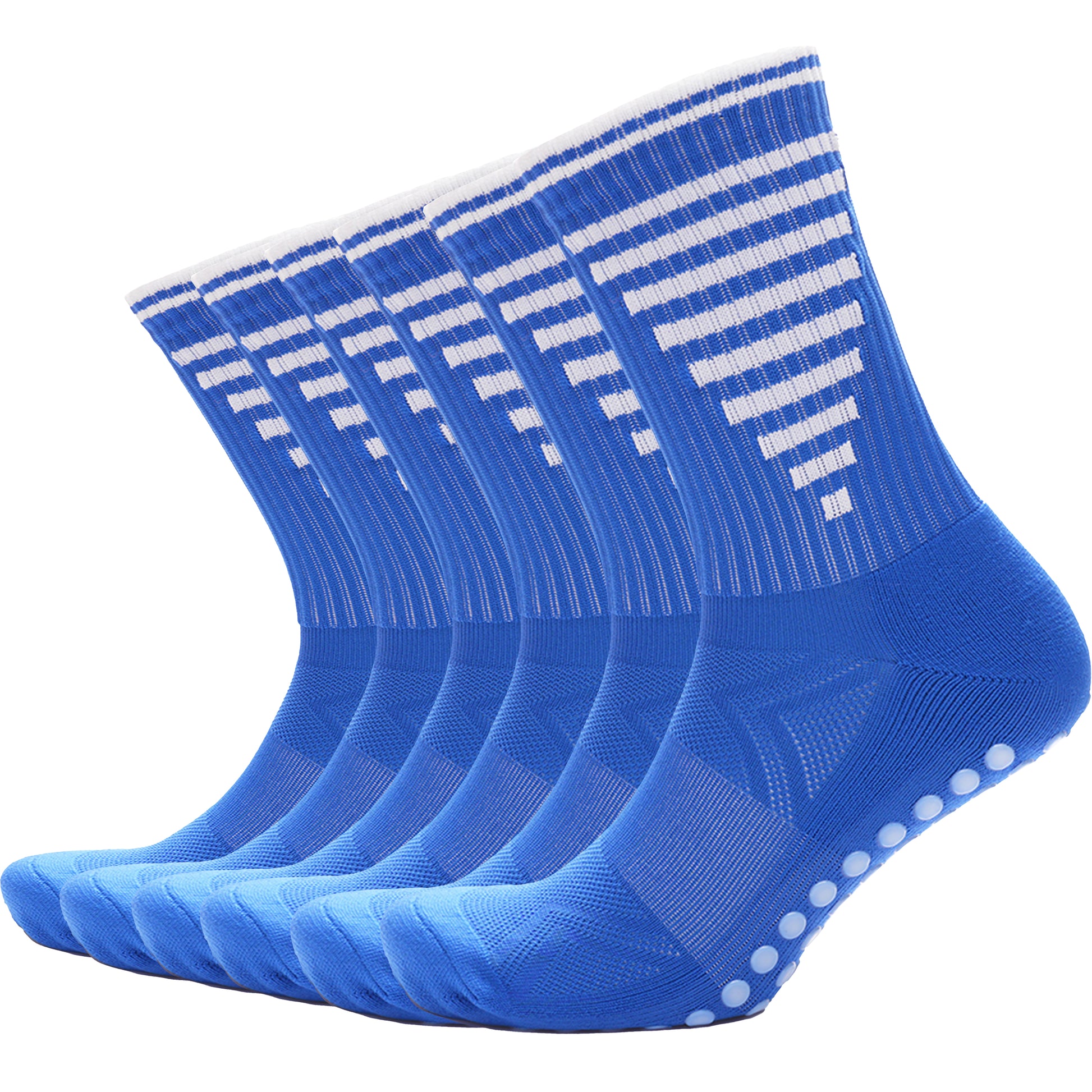 3 Pairs Blue Anti Slip Football Grip Socks for Men Sports Socks for Gym Running Yoga Trekking Hiking by Sock Stack. Buy now for £9.00.