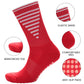 3 Pairs Red Anti Slip Football Grip Socks for Men Sports Socks for Gym Running Yoga Trekking Hiking by Sock Stack. Buy now for £9.00.
