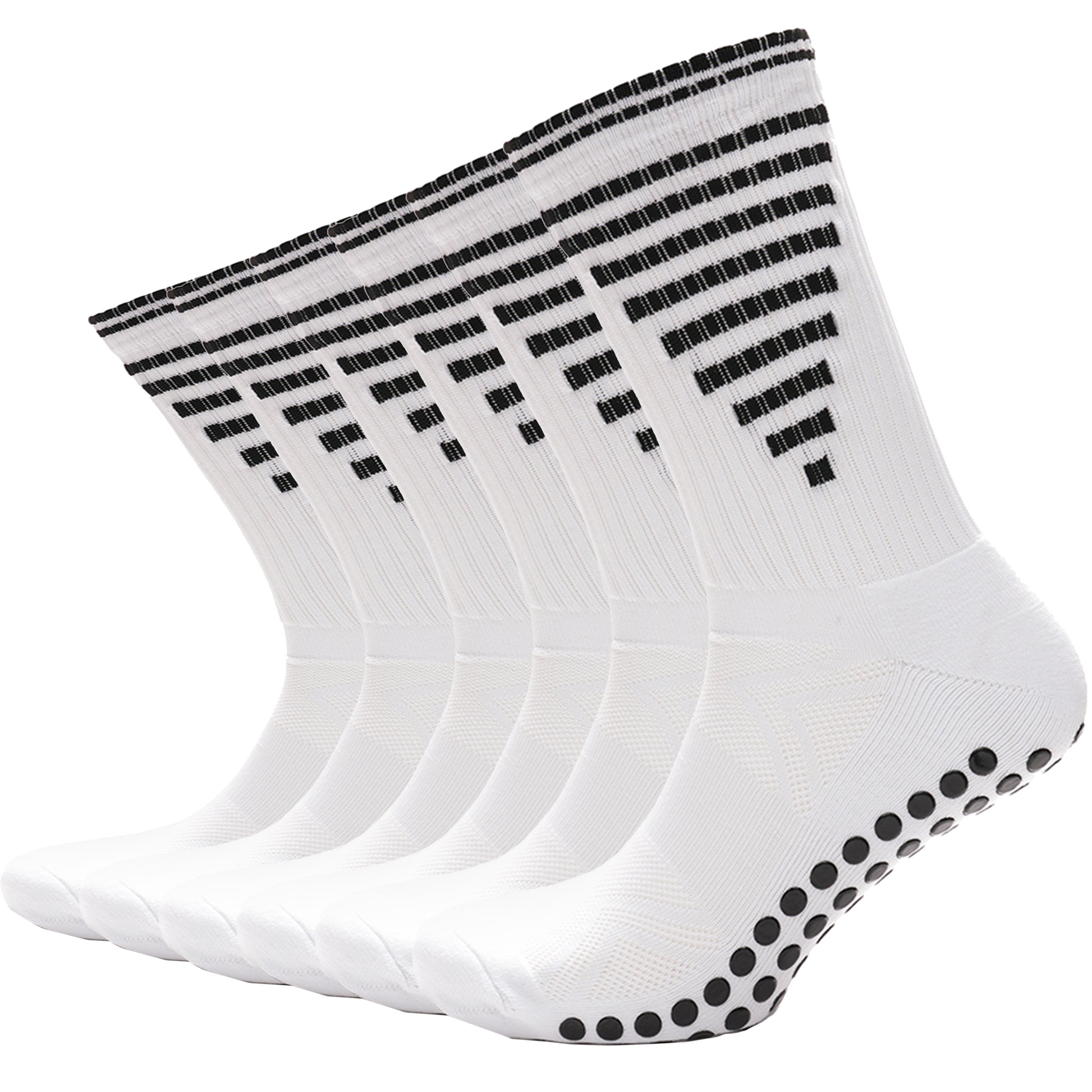 3 Pairs White Anti Slip Football Grip Socks for Men Sports Socks for Gym Running Yoga Trekking Hiking by Sock Stack. Buy now for £9.00.