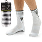 3 Pairs White Anti Slip Football Grip Socks for Men Sports Socks for Gym Running Yoga Trekking Hiking by Sock Stack. Buy now for £9.00.