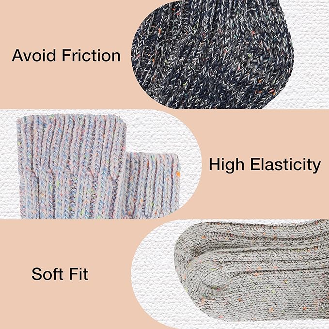 3 Pairs Womens Natural Thermal Alpaca Wool Socks Ultra Soft Warm Winter Boot Socks Non Slip Grippers Cute Nordic Designs Sizes UK 4-7 Daisy Dreamer. Buy now for £11.00.