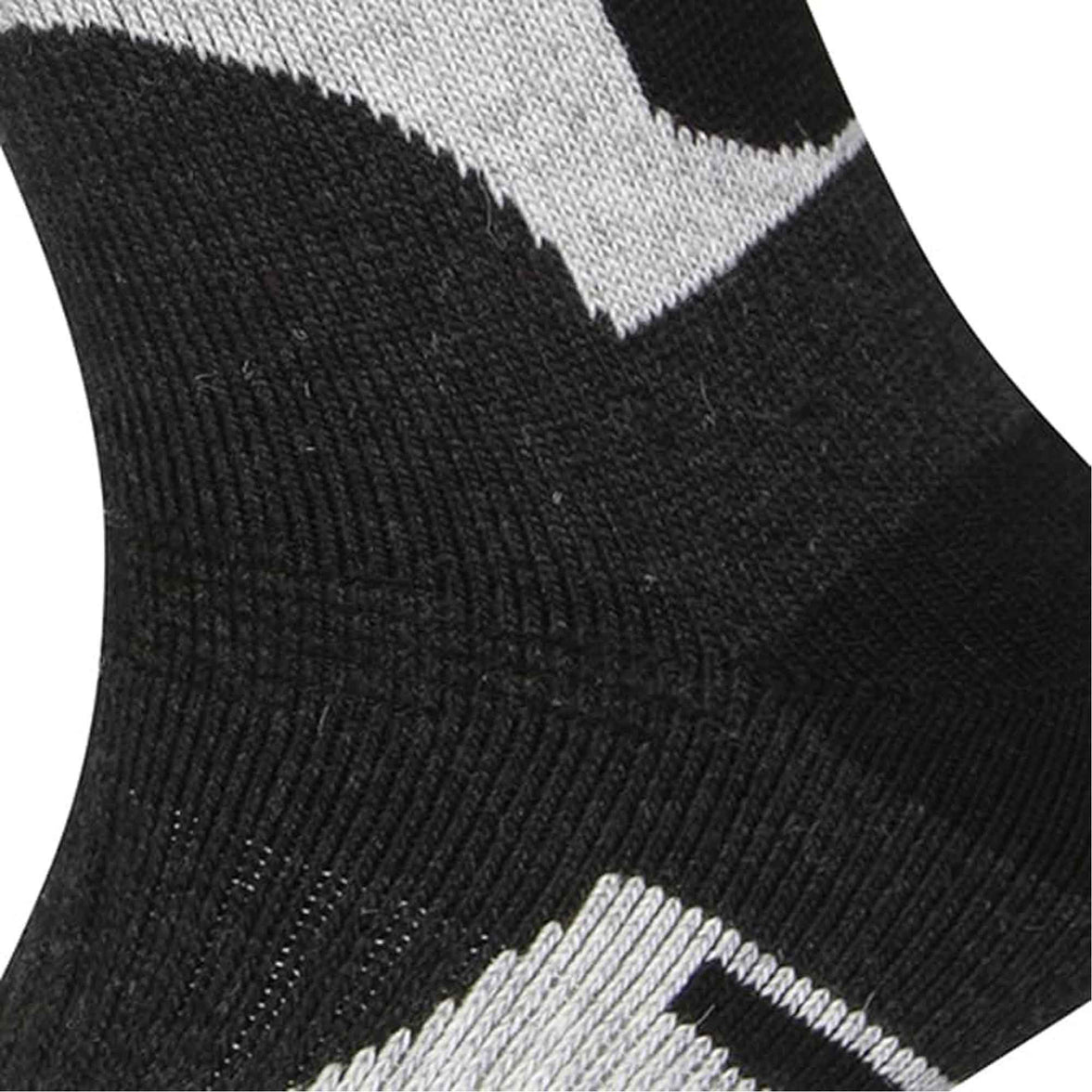 3 Pack Men's Wool Hiking Socks Reinforced Heel Toe Cushioned Arch Support Thermal Boot Socks Sizes UK 6-11 EU 39-45 Grey Black by Sock Stack 6-11 Socks