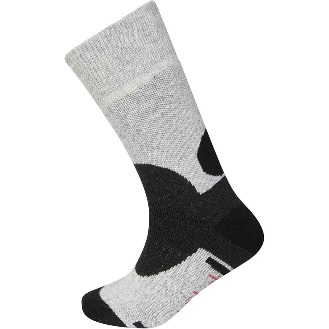 3 Pack Men's Wool Hiking Socks Reinforced Heel Toe Cushioned Arch Support Thermal Boot Socks Sizes UK 6-11 EU 39-45 Grey Black by Sock Stack 6-11 Socks
