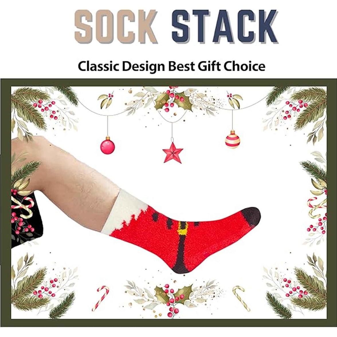 3 Pack Mens Cozy Christmas Slipper Socks Festive Santa and Elf Designs Warm and Comfortable Holiday Gift UK Sizes 6-11 by Sock Stack ASSORTED / 6-11 Socks