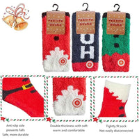 3 Pack Mens Cozy Christmas Slipper Socks Festive Santa and Elf Designs Warm and Comfortable Holiday Gift UK Sizes 6-11 by Sock Stack ASSORTED / 6-11 Socks