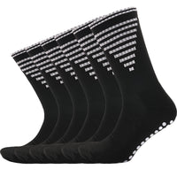 3 Pairs Black Anti Slip Football Grip Socks for Men Sports Socks for Gym Running Yoga Trekking Hiking by  Sock Stack 6-8 / BLACK Socks