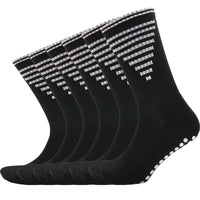 3 Pairs Kids Football Grip Socks Black Anti-Slip Sports Socks for Gym Yoga Running Trekking & Hiking by Sock Stack 12-3 / BLACK Socks
