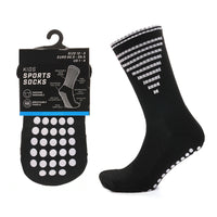 3 Pairs Kids Football Grip Socks Black Anti-Slip Sports Socks for Gym Yoga Running Trekking & Hiking by Sock Stack Socks