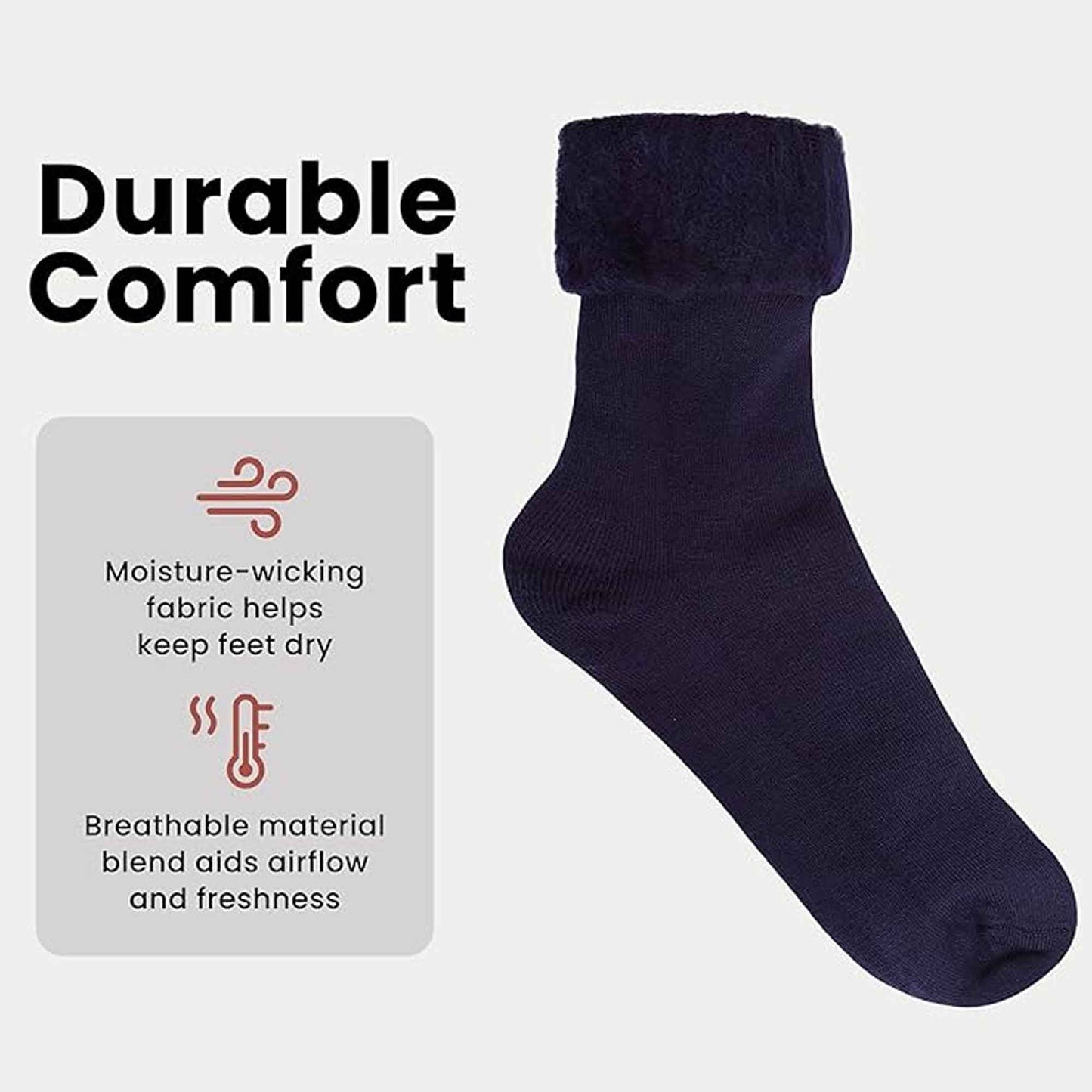 3 Pairs Mens Super Soft Fluffy Thermal Bed Socks Warm Cozy Stylish Designs UK Sizes 6-11 Perfect Gift by Sock Stack Socks