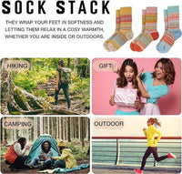 3 Pairs Womens Natural Thermal Alpaca Wool Socks Ultra Soft Warm Winter Boot Socks Non Slip Grippers Cute Nordic Designs Sizes UK 4-7 Daisy Dreamer Socks
