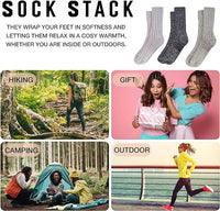 3 Pairs Womens Natural Thermal Alpaca Wool Socks Ultra Soft Warm Winter Boot Socks Non Slip Grippers Cute Nordic Designs Sizes UK 4-7 Daisy Dreamer Socks