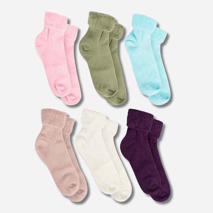 3 Pairs Womens Thermal Bed Socks Super Soft Winter Slipper Socks Cozy Nighttime Warm Footwear for Cold Feet with Snug Fit UK Sizes 4-7 by Sock Stack Socks