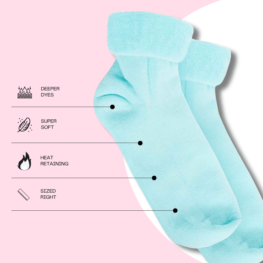 Sock Stack Women's Thermal Bed Socks 3 Pairs Slipper Socks UK Size 4-7 ...