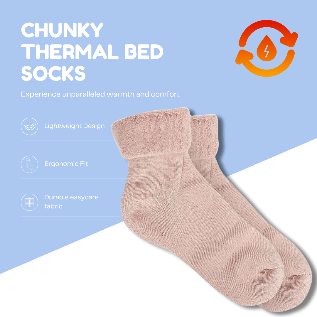 3 Pairs Womens Thermal Bed Socks Super Soft Winter Slipper Socks Cozy Nighttime Warm Footwear for Cold Feet with Snug Fit UK Sizes 4-7 by Sock Stack Socks