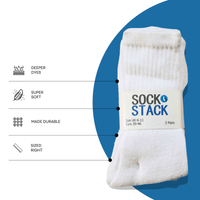 30 Pairs Mens Cotton Rich Performance Sport Socks Outdoor Athletics Running Hiking Football Black Grey White Sock Cushioned Anti-Blister Moisture-Wicking Breathable Comfortable UK 6-11 by Sock Stack Socks