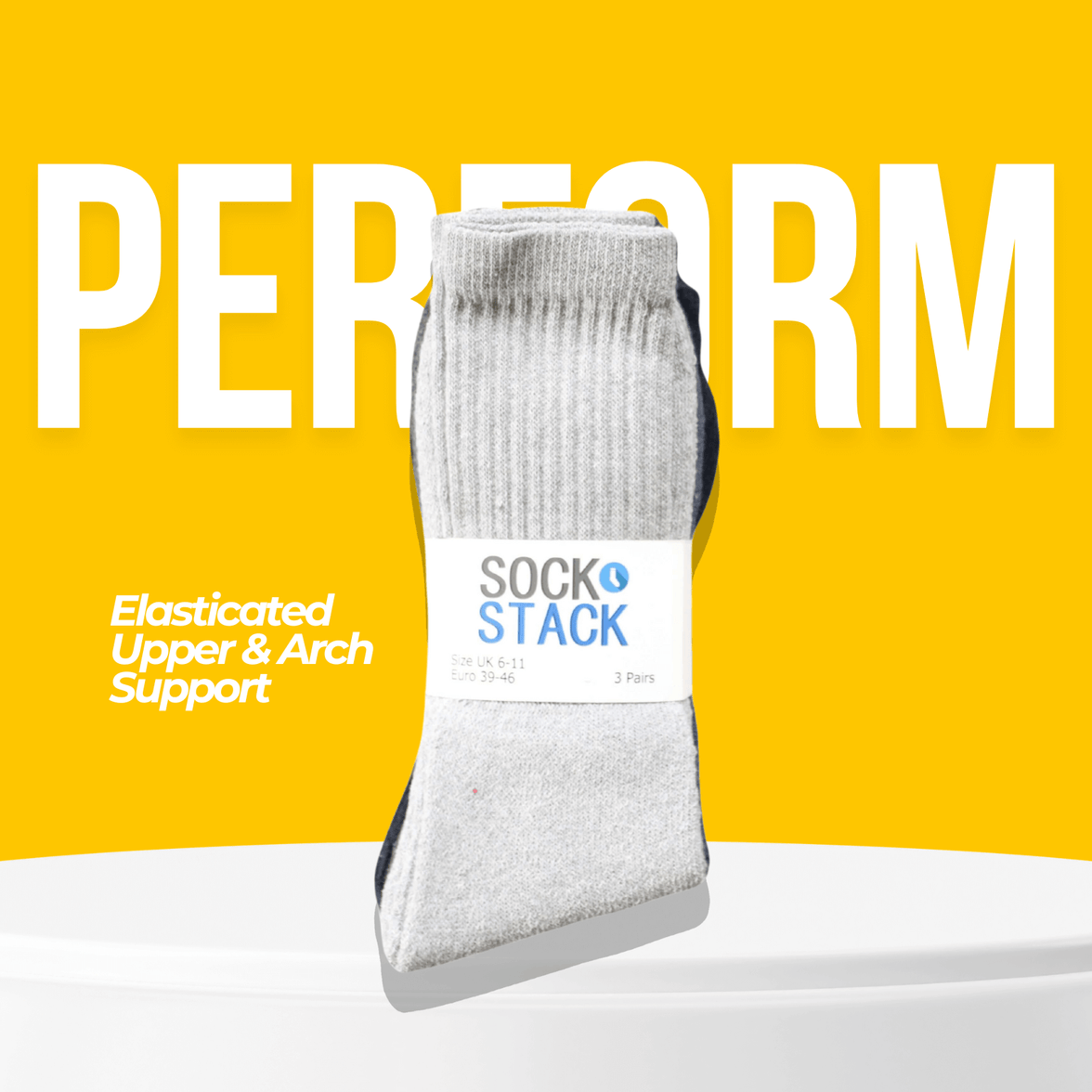 30 Pairs Mens Cotton Rich Performance Sport Socks Outdoor Athletics Running Hiking Football Black Grey White Sock Cushioned Anti-Blister Moisture-Wicking Breathable Comfortable UK 6-11 by Sock Stack Socks