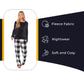 Women's Buffalo Check Fleece Pyjamas Set Long Sleeve Top and Bottoms Warm Nightwear Stylish Loungewear Multiple Sizes Available by Daisy Dreamer. Buy now for £15.00.