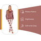 Women's Buffalo Check Fleece Pyjamas Set Long Sleeve Top and Bottoms Warm Nightwear Stylish Loungewear Multiple Sizes Available by Daisy Dreamer. Buy now for £15.00.