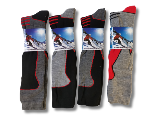 4 Pack Mens Thermal Ski Snowboard Socks Long Winter Insulated Knee High for Hiking Anti Blister Moisture Wicking Cold Weather Gear by Sock Stack. Buy now for £10.00.