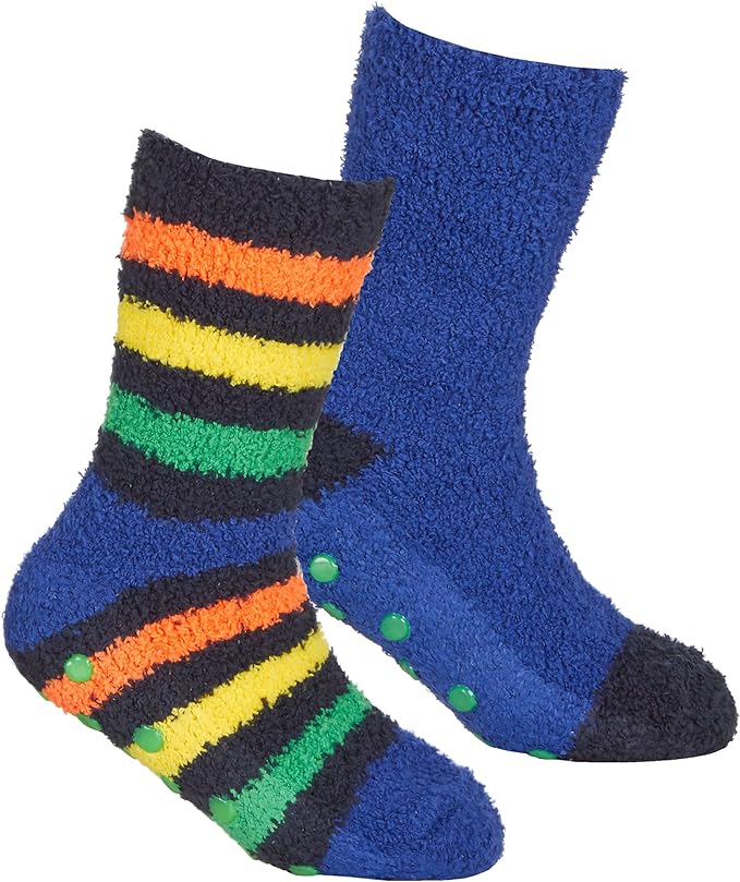 4 Pairs Fluffy Slipper Socks for Boys and Girls Ultra-Soft Thermal Winter Socks Non-Slip Plush Warm Lounge Socks Multiple Sizes by Sock Stack. Buy now for £8.00.