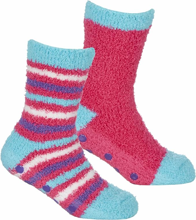 4 Pairs Fluffy Slipper Socks for Boys and Girls Ultra-Soft Thermal Winter Socks Non-Slip Plush Warm Lounge Socks Multiple Sizes by Sock Stack. Buy now for £8.00.