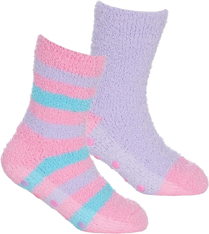 4 Pairs Fluffy Slipper Socks for Boys and Girls Ultra-Soft Thermal Winter Socks Non-Slip Plush Warm Lounge Socks Multiple Sizes by Sock Stack. Buy now for £8.00.
