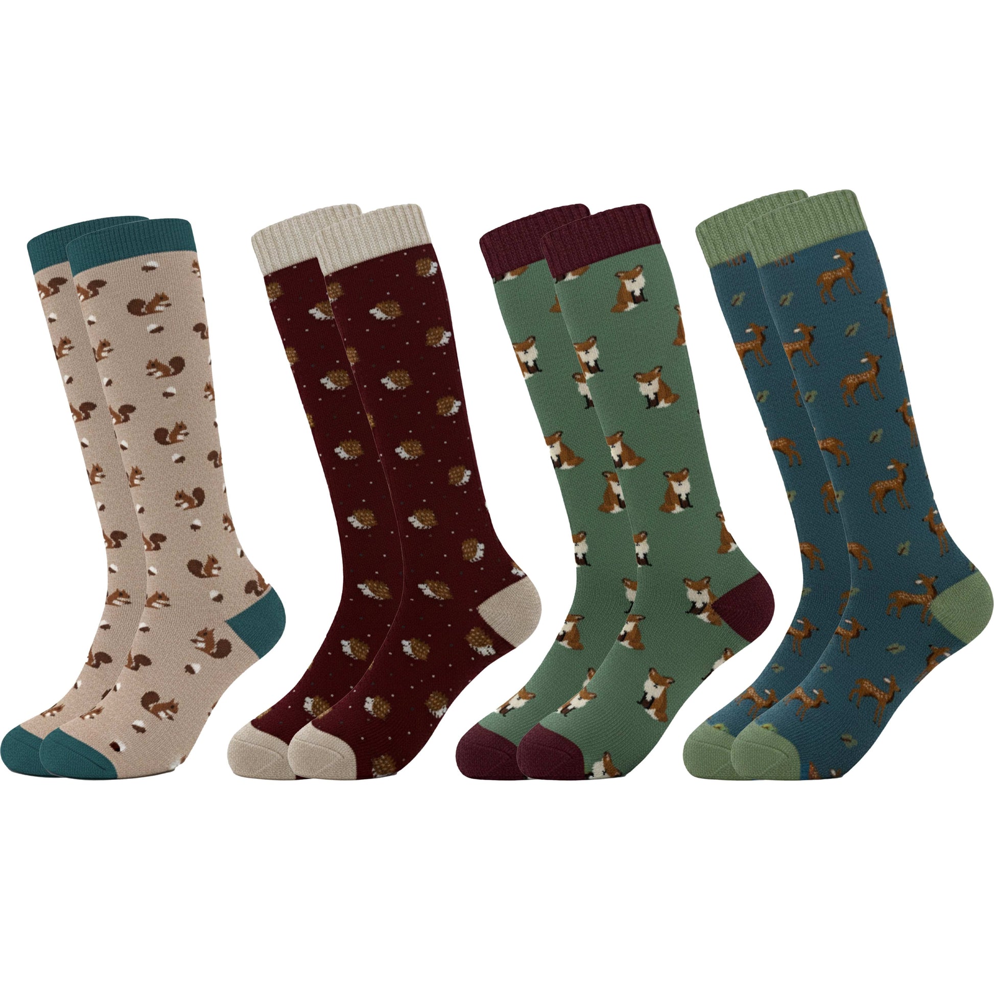 4 Pack Women’s Wellington Autumn Socks Long Welly Socks Outdoor Warm Durable & Soft Fit UK Size 4‑8 by Sock Stack AUTUMN Socks